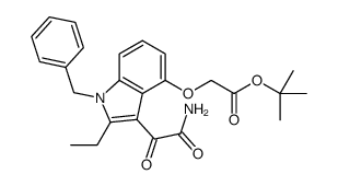 2-(3-(2-氨基-2-氧代乙酰基)-1-苄基-2-乙基-1H-吲哚-4-基氧基)乙酸叔丁酯 结构式