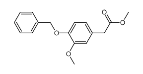 3-甲氧基-4-(苄氧基)苯乙酸甲酯 结构式