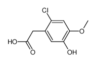 2-氯-5-羟基-4-甲氧基苯乙酸 结构式
