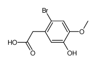 2-溴-5-羟基-4-甲氧基苯乙酸 结构式