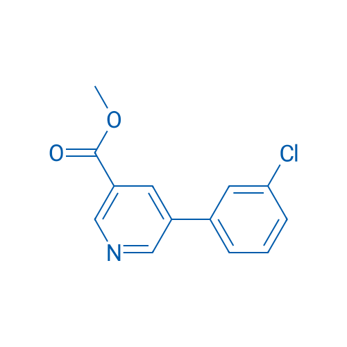 Methyl 5-(3-chlorophenyl)-3-pyridinecarboxylate 结构式