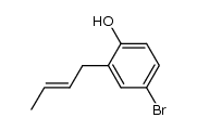 Phenol, 4-bromo-2-(2-butenyl)-, (E)- (9CI) 结构式