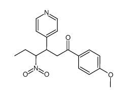 1-(4-甲氧基苯基)-4-硝基-3-(4-吡啶基)-1-己酮 结构式