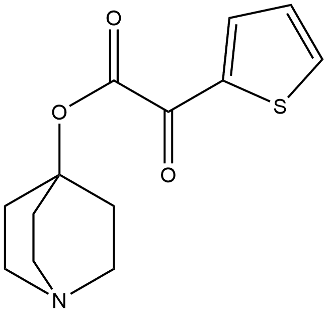 2-Thiopheneacetic acid, α-oxo-, 1-azabicyclo[2.2.2]oct-4-yl ester 结构式