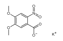 4,5-二甲氧基-2-硝基苯甲酸钾 结构式