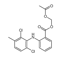 Benzoic acid, 2-[(2,6-dichloro-3-methylphenyl)amino]-, (acetyloxy)methyl ester 结构式