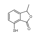7-巯基-3-甲基-1(3H)-异苯并呋喃酮 结构式