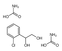 1,2-Ethanediol, 1-(2-chlorophenyl)-, 1,2-dicarbamate 结构式