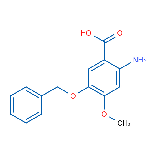 2-氨基-5-苄氧基-4-甲氧基苯甲酸 结构式