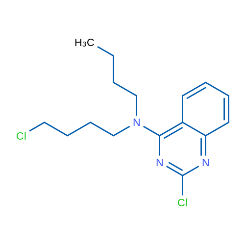 4-喹唑啉胺，N-丁基-2-氯-N-(4-氯丁基)- 结构式