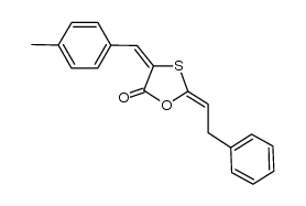 4-(4-甲基苯亚甲基)-2-(2-苯乙烯基)-1,3-氧硫杂环戊烷-5-酮 结构式