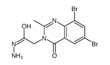 6,8-二溴-2-甲基-4-氧代-3(4H)-喹唑啉乙酸酰肼 结构式