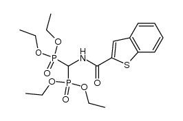 Phosphonic acid, [[(benzo[b]thien-2-ylcarbonyl)amino]methylene]bis-, tetraethyl ester (9CI) 结构式
