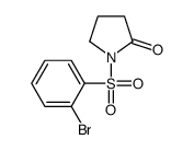 1-(2-溴苯磺酰基)吡咯烷-2-酮 结构式