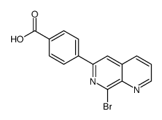 6-(4-羧基苯基)-8-溴-1,7-萘啶 结构式