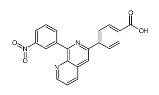 4-[8-(3-硝基苯基)-1,7-萘啶-6-基]苯甲酸 结构式
