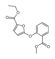 2-Furancarboxylic acid, 5-[2-(methoxycarbonyl)phenoxy]-, ethyl ester 结构式