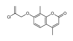 7-[(2-氯-2-丙烯基)氧基]-4,8-二甲基-2H-1-苯并吡喃-2-酮 结构式