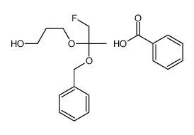 1-Propanol, 3-[2-fluoro-1-methyl-1-(phenylmethoxy)ethoxy]-, benzoate 结构式