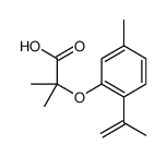 2-甲基-2-[5-甲基-2-(1-甲基乙烯基)苯氧基]丙酸 结构式