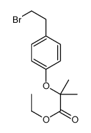 Propanoic acid, 2-[4-(2-bromoethyl)phenoxy]-2-methyl-, ethyl ester 结构式