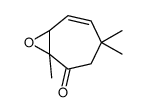 8-Oxabicyclo[5.1.0]oct-5-en-2-one, 1,4,4-trimethyl- 结构式