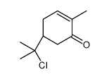 (5R)-5-(2-氯丙-2-基)-2-甲基环己-2-烯-1-酮 结构式