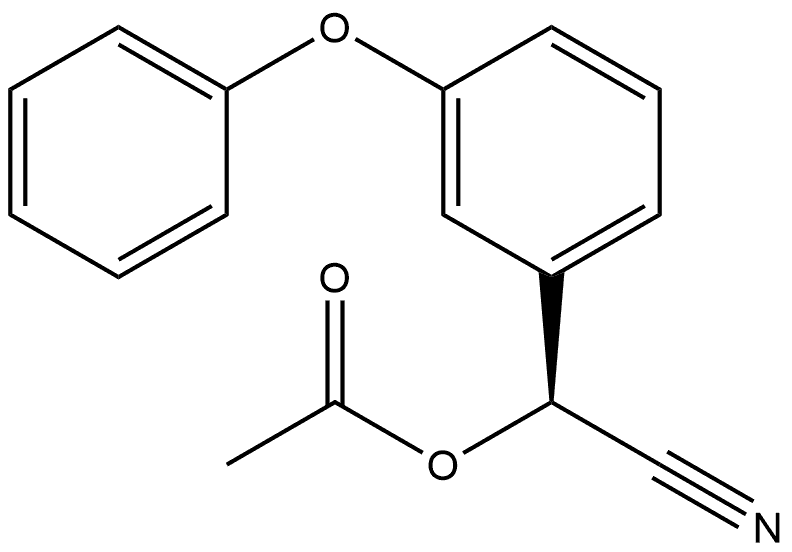 α-乙酰氧基-3-苯氧基-(αS)-苯乙腈 结构式
