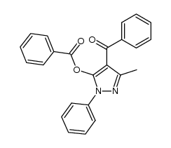 Methanone, [5-(benzoyloxy)-3-methyl-1-phenyl-1H-pyrazol-4-yl]phenyl- 结构式