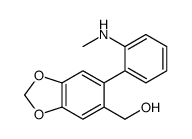 6-[2-(甲氨基)苯基]-1,3-苯并二氧杂环戊烯-5-甲醇 结构式
