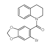 Methanone, (6-bromo-1,3-benzodioxol-5-yl)(3,4-dihydro-1(2H)-quinolinyl)- 结构式