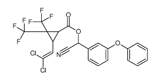 3-(2,2-二氯乙烯基)-2,2-双(三氟甲基)环丙烷羧酸氰基(3-苯氧基苯基)甲酯 结构式