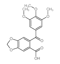 6-(3,4,5-三甲氧基苯甲酰基)-1,3-苯并二氧杂环戊烯-5-羧酸 结构式