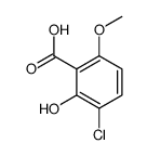 3-氯-2-羟基-6-甲氧基苯甲酸 结构式