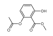 2-乙酰氧基-6-羟基苯甲酸甲酯 结构式