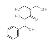 N,N-二乙基-2-甲基-3-苯基-2-丁烯酰胺 结构式