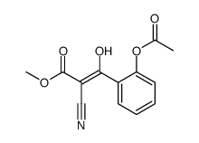 2-氰基-3-(2-乙酰氧基苯基)-3-羟基丙烯酸甲酯 结构式