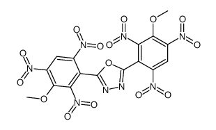 2,5-双(3-甲氧基-2,4,6-三硝基苯基)-1,3,4-恶二唑 结构式