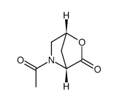 2-Oxa-5-azabicyclo[2.2.1]heptan-3-one, 5-acetyl-, (1R,4R)- (9CI) 结构式