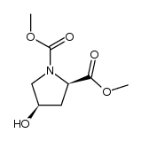 (2R,4R)-4-羟基-1,2-吡咯烷二羧酸 1,2-二甲酯 结构式