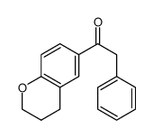 1-(3,4-二氢-2H-1-苯并吡喃-6-基)-2-苯基乙酮 结构式