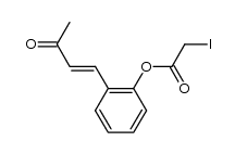 2-碘乙酸 (E)-2-(3-氧代-1-丁烯-1-基)苯酯 结构式
