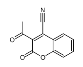 3-乙酰基-2-氧代-2H-1-苯并吡喃-4-甲腈 结构式