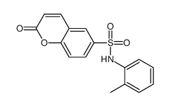 N-(2-甲基苯基)-2-氧代色烯-6-磺酰胺 结构式