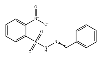 2-硝基苯磺酸-2-(苯亚甲基)酰肼 结构式