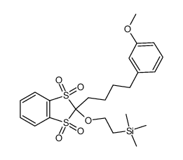 1,3-Benzodithiole, 2-[4-(3-methoxyphenyl)butyl]-2-[2-(trimethylsilyl)ethoxy]-, 1,1,3,3-tetraoxide 结构式