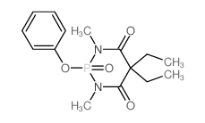 1,3,2-Diazaphosphorine-4,6(1H,5H)-dione,5,5-diethyldihydro-1,3-dimethyl-2-phenoxy-, 2-oxide 结构式