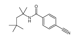 4-氰基-N-(1,1,3,3-四甲基丁基)苯甲酰胺 结构式