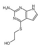 2-[(2-氨基-7H-吡咯并[2,3-d]嘧啶-4-基)硫代]乙醇 结构式