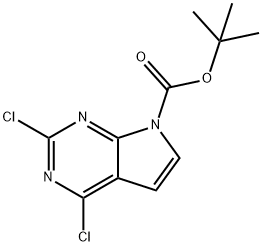 2,4-二氯-7H-吡咯并[2,3-D]嘧啶-7-甲酸叔丁酯 结构式